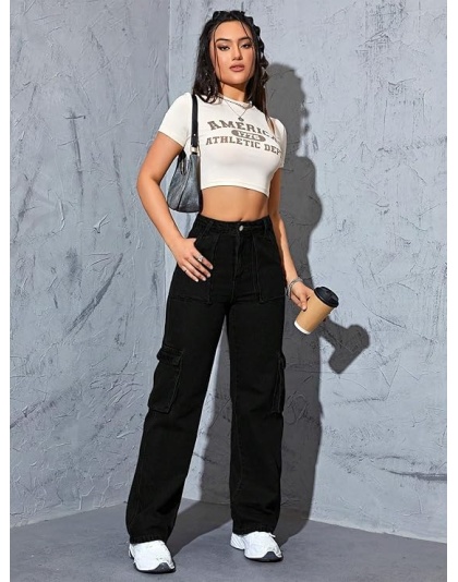 Midnight Fade High-Waist Wide Leg Black Jeans