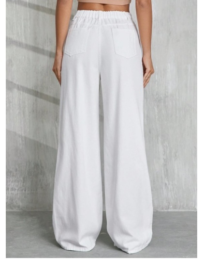 Women’s High-Rise White Wide Leg Denim Jeans