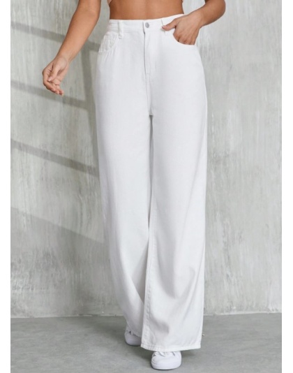 Women’s High-Rise White Wide Leg Denim Jeans