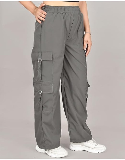 6 Pocket Cargo Pants for Women| High Waist Elastic Jogger Trousers