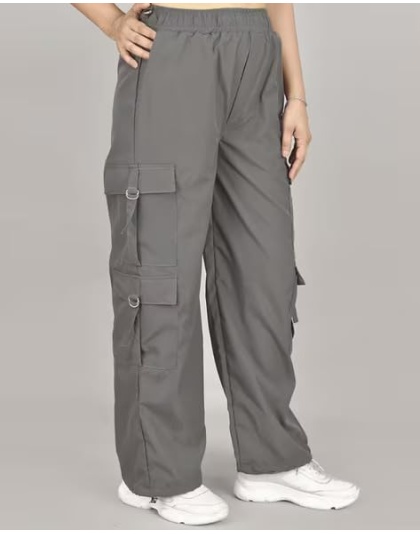 UrbanMove Women Relaxed Fit Dark Grey Cargo