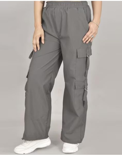TrendCore Women’s Adjustable Dark Grey Cargo Bottom