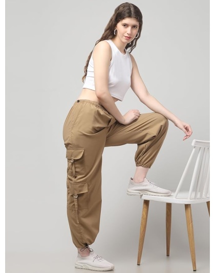 acoustix UrbanFlex Women’s Beige Cargo Jogger Pants
