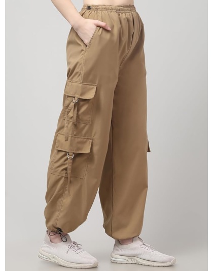 acoustix UrbanFlex Women’s Beige Cargo Jogger Pants