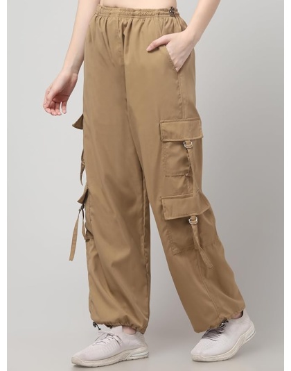 acoustix UrbanFlex Women’s Beige Cargo Jogger Pants