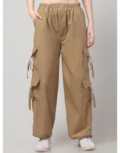 acoustix UrbanFlex Women’s Beige Cargo Jogger Pants