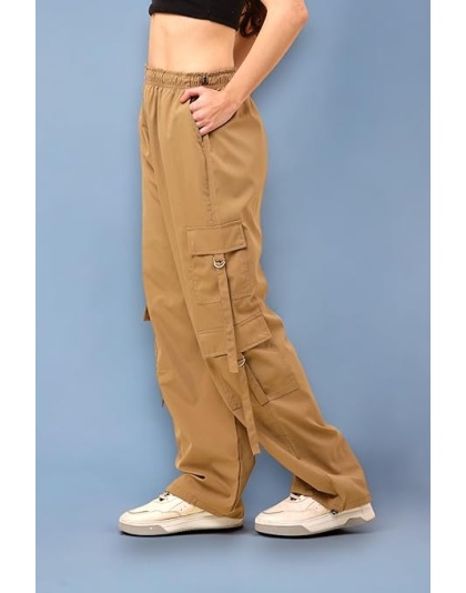 Women's Wide-Leg Cargo Pants Lightweight and Comfortable Fit